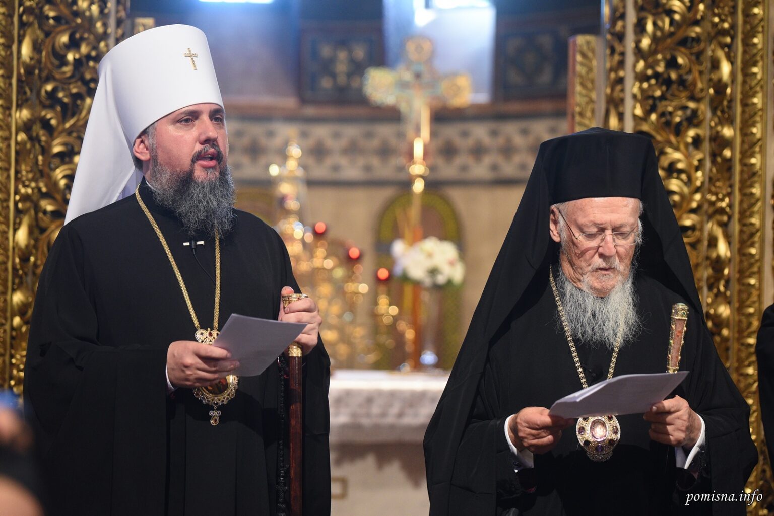 Слово Митрополита Київського і всієї України Епіфанія на урочистій подячній молитві в Михайлівському Золотоверхому соборі з нагоди прибуття в Україну Його Всесвятості Вселенського Патріарха Варфоломія