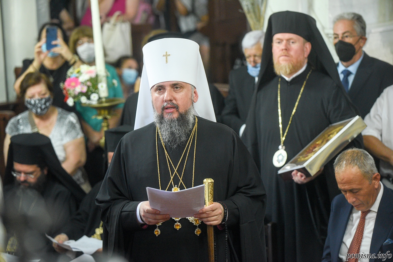 UA/GR Слово Митрополита Епіфанія після літургії в Успенському храмі на о. Імврос