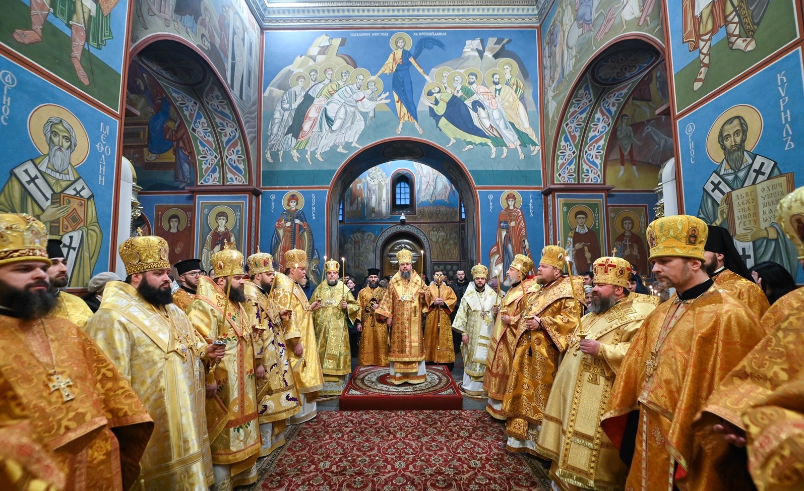Блаженніший Митрополит Київський і всієї України Епіфаній очолив Всенічне бдіння де відбулося наречення єпископа Васильківського під час богослужіння в Свято-Михайлівському Золотоверхому соборі.