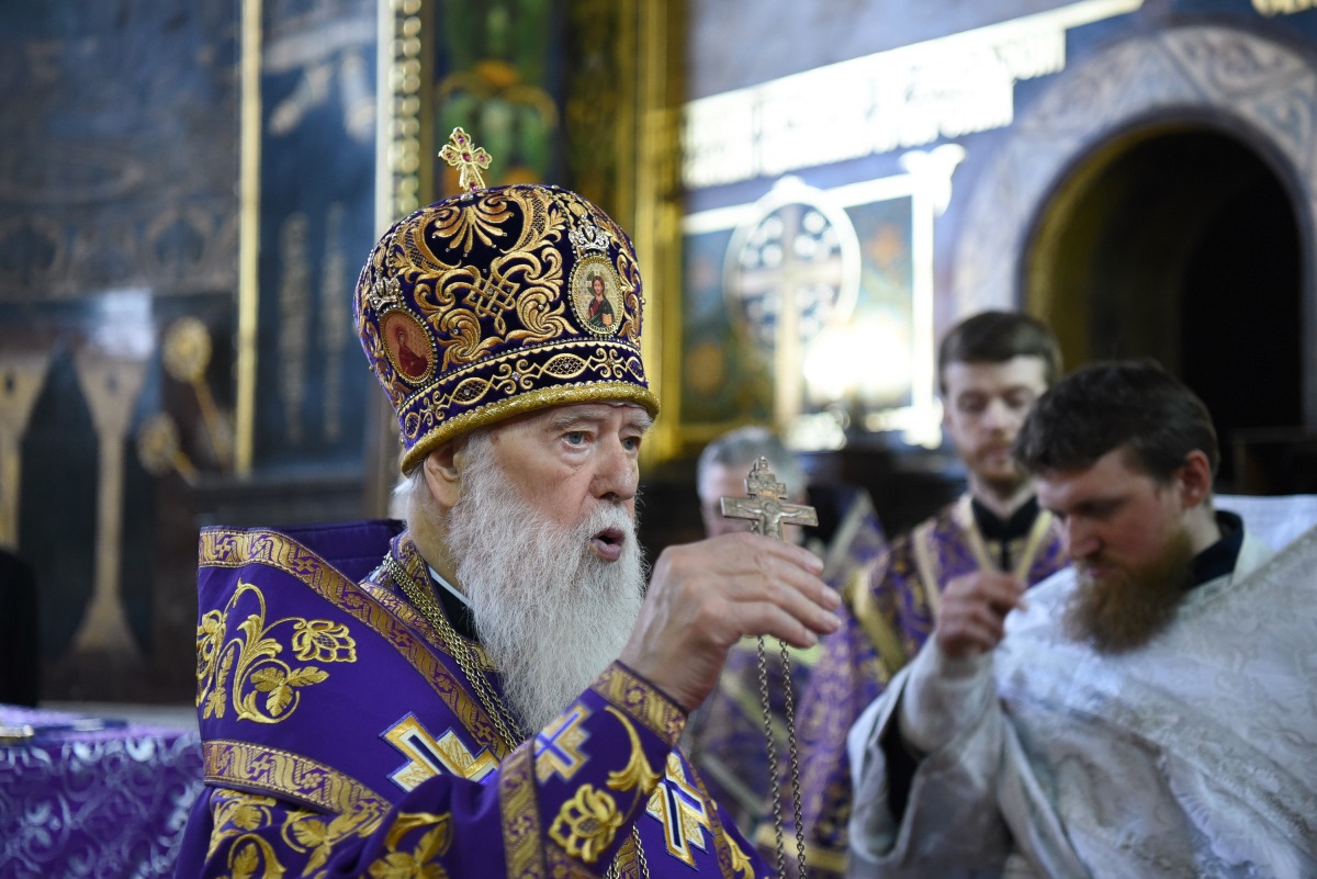 Святійший Патріарх Філарет очолив Божественну літургію на честь преподобного Іоана Ліствичника у Володимирському соборі