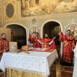 Архімандрит Авраамій очолив Божественну літургію в Успенському соборі Лаври