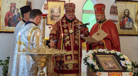 На Закарпатті у 128-й гірсько-штурмовій бригаді освятили військовий храм ПЦУ на честь Георгія Побідоносця