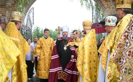 Предстоятель очолив Божественну літургію у Свято-Георгіївському монастирі на Козацьких могилах
