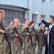 Клірик єпархії взяв участь у церемонії складання Присяги на вірність України курсантів військової кафедри Національного університету біоресурсів і природокористування