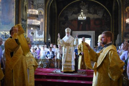 Патріарх Філарет очолив Божественну літургію у день пам’яті святих Бориса і Гліба