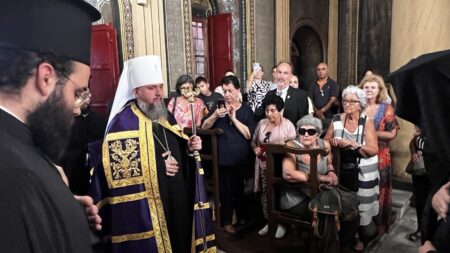 Митрополит Епіфаній очолив служіння вечірні на честь індикту в монастирі «Живоносного Джерела»
