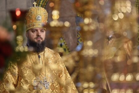 Божественна літургія та молебень у Свято-Михайлівському Золотоверхому монастиріз нагоди 28-го неділі після П’ятдесятниці