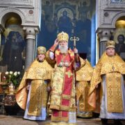 Патріарх Філарет звершив Божественну літургію та молебень у Володимирському соборі