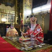 Патріарх Філарет очолив богослужіння у Володимирському кафедральному соборі
