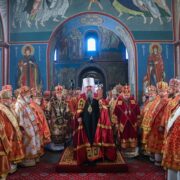 Патріарх Філарет очолив богослужіння у Володимирському кафедральному соборі